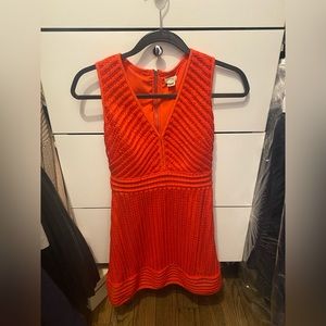 J Crew Striped Eyelet Red Dress 00 P